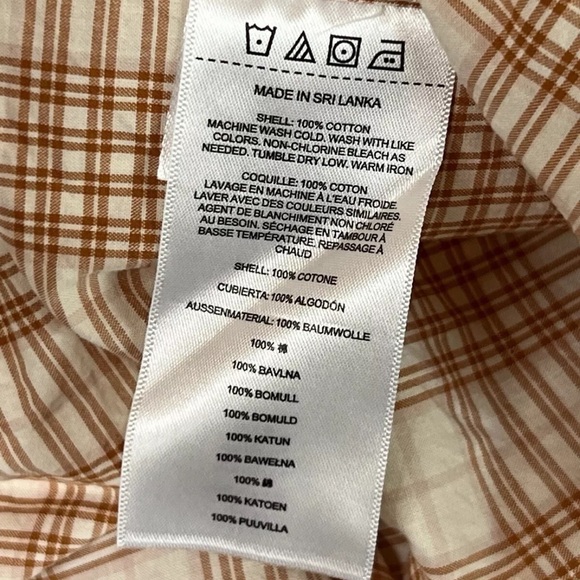 Women's Filson Kadin Island Long Sleeve Button Front Shirt White Tan Size Large - Picture 3 of 9